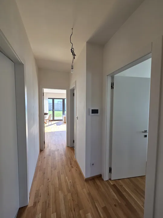 Chodba s dřevěnou podlahou